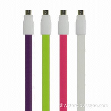Flat USB2.0 Hi-speed Magnetic micro data cable/for charging and syncing mobile devices